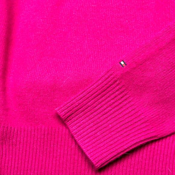 Tommy Hilfiger 90s Woman’s Wool/Angora Crew Neck Pink Sweater Size Large - Picture 6 of 9